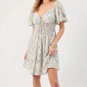 ARULA Floral Yellow and Purle Dress